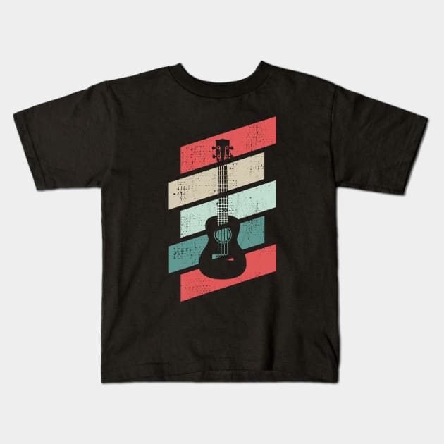 Retro Vintage Ukulele Kids T-Shirt by nightsworthy